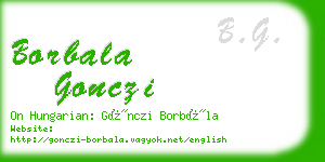 borbala gonczi business card