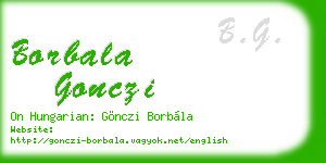 borbala gonczi business card
